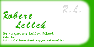 robert lellek business card